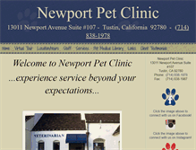 Tablet Screenshot of newportpetclinic.com